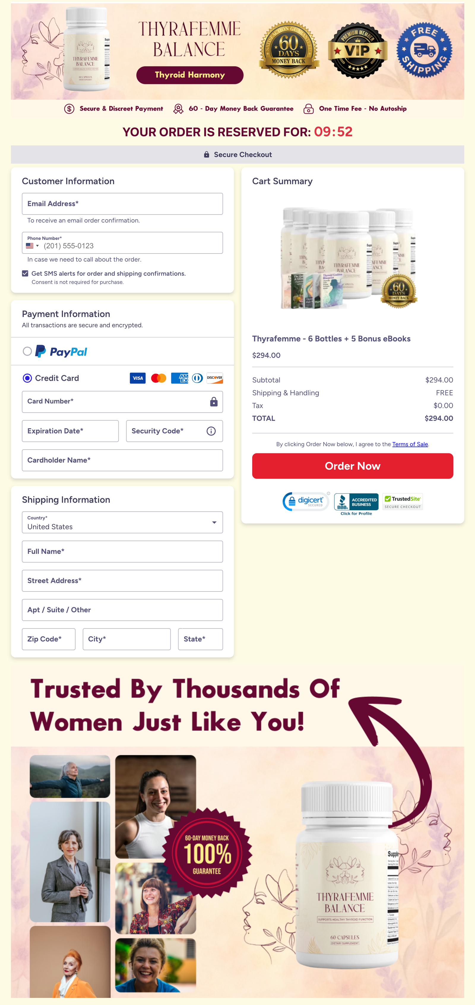 Thyrafemme Balance Official Website Secure Order Page